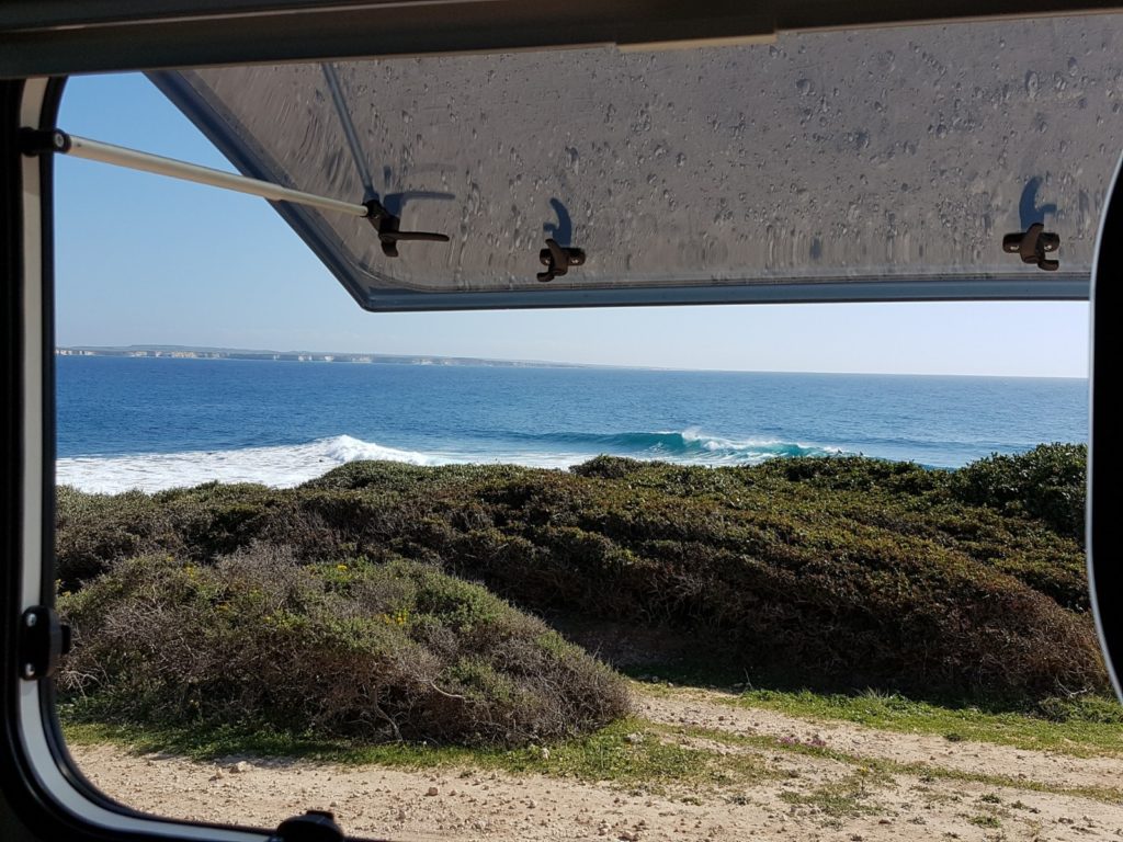 campervan surf view