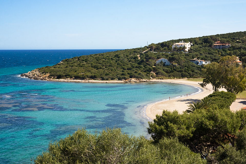 Der unberührte und verlassene Strand von Maldroxia, die Perle der Insel Sant'Antioco